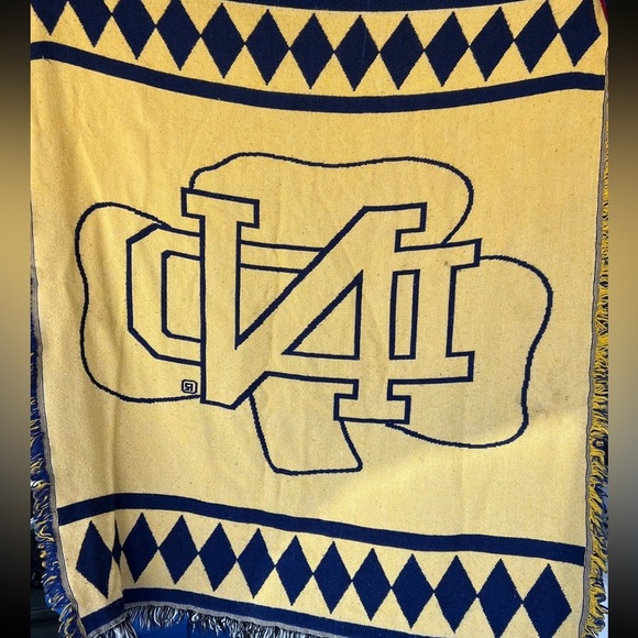 Notre Dame University Throw Blanket Made In USA - Picture 3 of 3